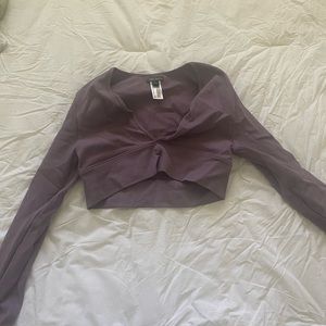 Purple cropped top